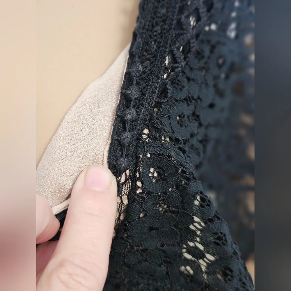 Like New Lulu's Elegant Black Lace Mini Dress Fully Lined Small - Picture 9 of 11